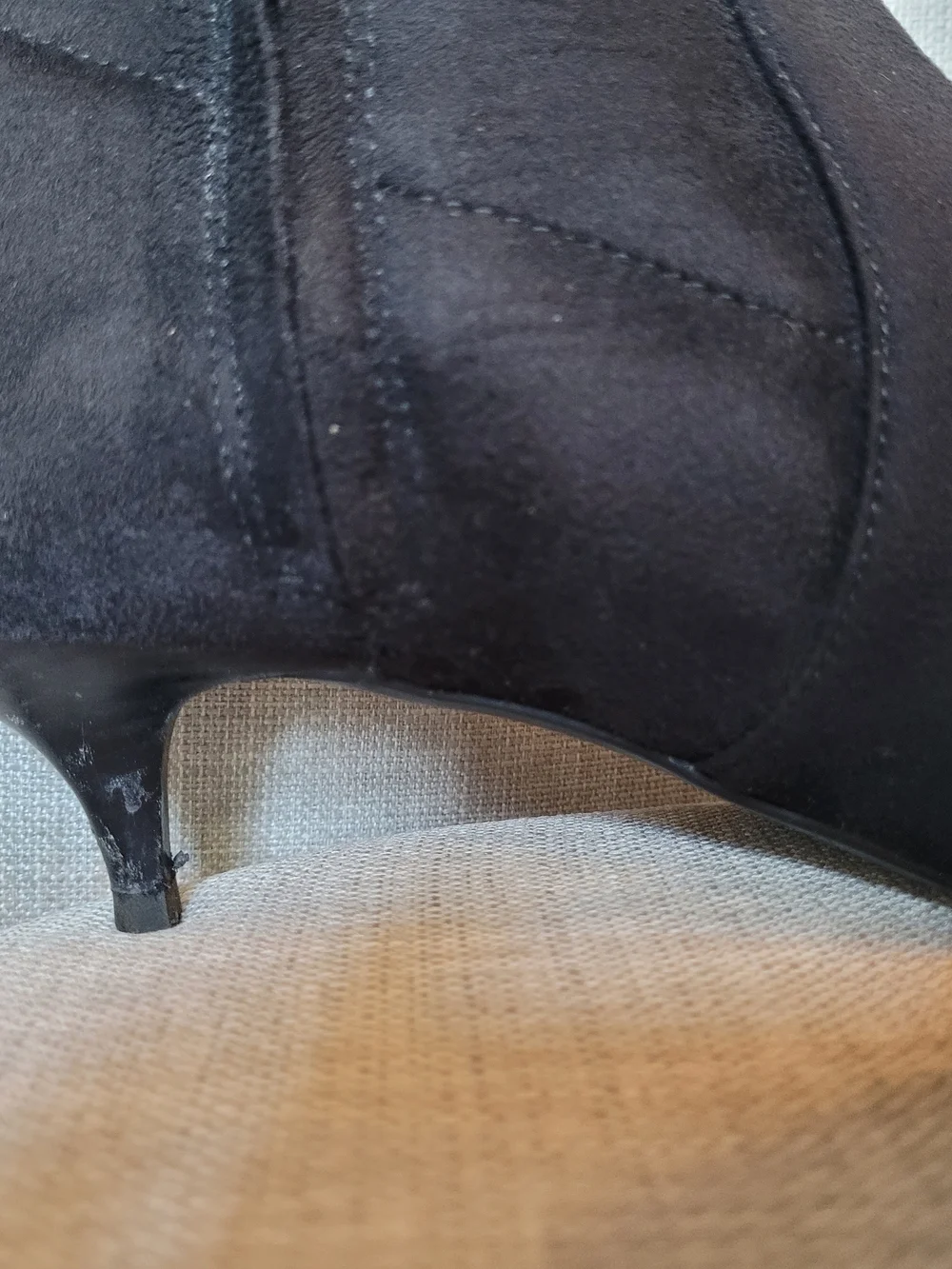 Michael Kors Black Suede Over-the-Knee Kitten Heel Boots Size 7.5M
